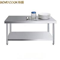 Commerciële roestvrijstalen eettafel, commerciële keukenuitrusting, keukenwerktafel van roestvrij staal