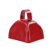 Cloche de boucher traditionnelle de 3 pouces pour événements sportifs et de course, avec logo personnalisé imprimé en sérigraphie, en fer peint, avec poignée, pour fêtes et événements sonores, vente en gros