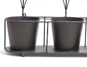 Offre Spéciale planteurs de tournesol métal avec trois pots pour le jardin - Product Image 3