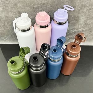 BPA Free 32oz Powder Coated Wide Mouth Stainless <b>Steel</b> Vacuum Insulated Outdoor Sports Leak Proof Travel Tumbler Water <b>Bottle</b> - Product Image 3