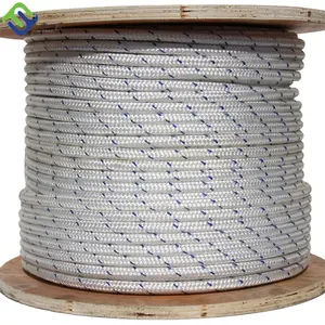 плетеная веревка для яхты Suppliers-16 мм двойная плетеная нейлоновая морская веревка для яхты/лодки с высокой прочностью