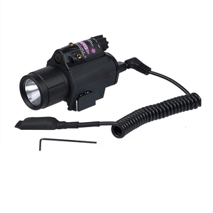 Compact Multi-Function Flashlight, Black Plastic Combo <b>Light</b> with Red Laser and <b>Remote</b> Pressure <b>Switch</b> for Tactical Use - Product Image 2