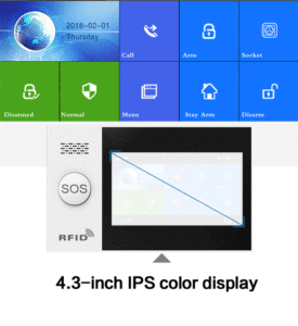 Uemon nhà thông minh báo động an ninh Hệ thống không dây 433MHz GSM Wifi Android app điều khiển cho Tên Trộm Pin hoạt động cho khách sạn - Product Image 4