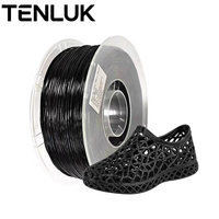 Filament TPU 85A noir résistant à l'usure, flexible, matériau 3D durable de type caoutchouc pour joints, garnitures et pièces