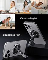 Support de téléphone magnétique ergonomique en métal, rotatif à 360°, pliable et réglable, compact, pour bureau – Vente chaude usine OEM/ODM
