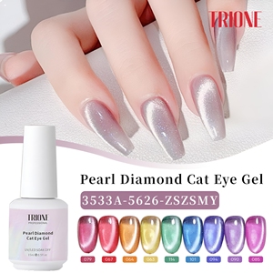 Esmalte de <span class=keywords><strong>Uñas</strong></span> Magnético OME Crystal Cat Eye Gel, Color Macaron Neón, con Cuentas de Vidrio, para Uso <span class=keywords><strong>en</strong></span> Salones de Belleza, Suministros para <span class=keywords><strong>Uñas</strong></span>, OEM/ODM - Product Image 1