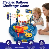 Jeu d'aventure de train à boules flottantes électriques avec télécommande et volant, jeu de société de défi de traversée de boules flottantes