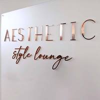 Publicité couleur acrylique découpé au laser Logo personnalisé lettres bureau réception signe bâtiment signalisation salon de beauté logo mur signe