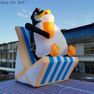 Pingüino inflable al <span class=keywords><strong>aire</strong></span> libre, gafas <span class=keywords><strong>de</strong></span> sol con dibujos animados, modelo <span class=keywords><strong>de</strong></span> pingüino para Plaza o parque <span class=keywords><strong>de</strong></span> atracciones - Product Image 2