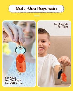 Ready to Ship Mini Rubber Shoe Keychain <b>Cute</b> Slipper Keyring for Backpack <b>Purse</b> Decoration Funny Hole Sandals Key Chain Bulk RTS - Product Image 5