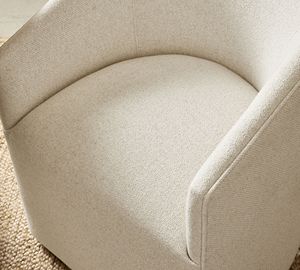 Chaise pivotante moderne rembourrée à roulettes, structure stable, coussin moelleux, mobilité flexible, chaise de salle à manger pour la maison et la cuisine - Product Image 4