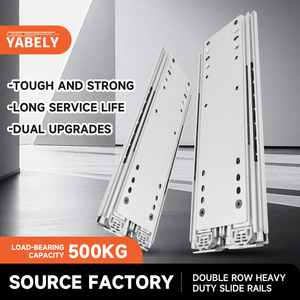 <strong>Double</strong> Row Heavy Duty Slide 500 kg Industrial Large Drawer Slide Thickened <strong>Rail</strong> with Lock - Product Image 4