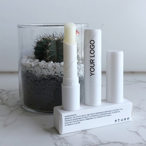 Baume à lèvres hydratant et nourrissant SPF, végan, blanc, avec étiquette personnalisée - Product Image 4
