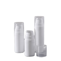 Botol Pompa Plastik Tanpa Udara 5ml untuk Krim Wajah, Lotion, Pembersih Wajah, Warna Putih, Bahan PP PCR, Model Silinder, dengan Tutup Crimp, Promo Hot Sale