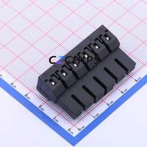 JL9EDGK-75006B01 Plug-in Terminal Block Through hole Component (THT),P=7.5mm Connector Plug 1x6P 7.5mm Black - Product Image 2