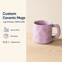 Mug Keramik Buatan Tangan Artisan, Finishing Mengkilap, Logo Custom, Aman untuk Microwave dan Mesin Cuci Piring, Kemasan Kotak Putih, Grosir, Hadiah untuk Kafe