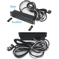 Multiprise encastrable rétractable en aluminium
