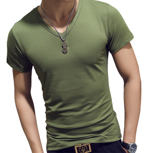M-4XL a buon mercato promozionale 160gsm Plus Size t-shirt da uomo con collo a V sublimazione ricamano magliette in poliestere stampate con Logo personalizzato - Product Image 4