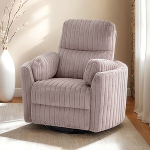 Power Glider <b>Recliner</b> W/ Swivel Curved Arms Pillow Fill Swivel Chair Contemporary Primary Living Room - Product Image 3