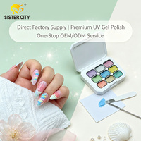 Kit de Gel Solide pour Ongles Effet Dégradé 9 Couleurs, Peinture DIY pour Nail Art, Gel Sculpté Pétale, Gel de Peinture pour Ongles Marque Privée