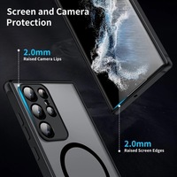 Étui magnétique givré Business avec béquille pour Samsung Galaxy S23 Ultra S25 S24 S26 S22 – Coque de protection élégante et robuste