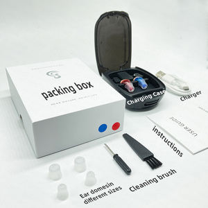 Produit de vente chaud échantillon gratuit C210 ITE rouge et bleu aides auditives amplificateur d'aide auditive rechargeable - Product Image 5