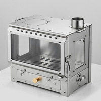 Poêle à bois portable en acier inoxydable pour le camping en plein air, le chauffage de tente, la randonnée et les pique-niques