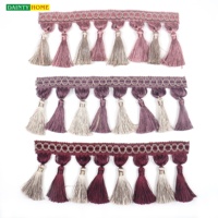 Rideaux en macramé fabriqués en Chine, largeur 10 cm, franges à pompons en cordon de macramé