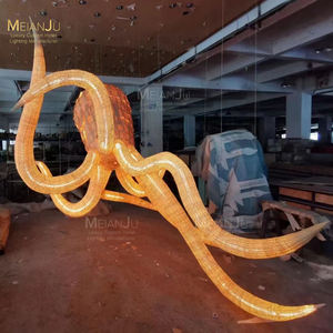 <span class=keywords><strong>Lustre</strong></span> à LED de style Art nouveau projet personnalisé en gros pour centre commercial hôtels <span class=keywords><strong>poulpe</strong></span> bois tranche rotin combinaison pendentif - Product Image 3