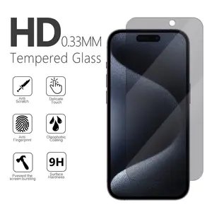 VMAX 2.5D Privacy Screen Protector Shatterproof Tempered Glass Cellphone Anti Peeping Screen Film For IPhone 11 12 13 14 15 Pro