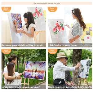 DIY pintura al óleo Digital <span class=keywords><strong>coche</strong></span> viaje pintado a mano pintura al óleo marcos venta al por mayor pintura por números decoración del hogar 24 colores - Product Image 6