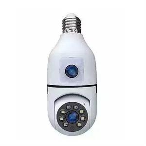 360パノラマデュアルレンズwifie27電球1080pセキュリティカメラ小型PTZワイヤレスIPホームランプカメラ