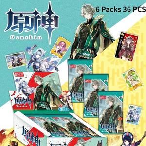 Jeu de cartes Genshin Impact, collection de personnages d'anime, cartes flash, animation, <span class=keywords><strong>belle</strong></span> fille, déesse, sœur, carte pour les enfants et les fans - Product Image 5