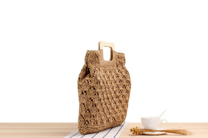 Bolso <span class=keywords><strong>de</strong></span> paja <span class=keywords><strong>de</strong></span> playa para mujer, bolsa tejida para playa, gran oferta - Product Image 4