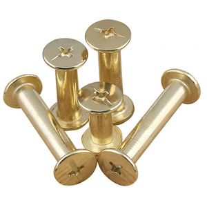 Tornillos Chicago de Acero Inoxidable para Cinturones de Cuero, 4mm, 5mm, 6mm, en Negro Óxido, Titanio, Oro, Latón, Tornillos de Unión Macho y Hembra - Product Image 2