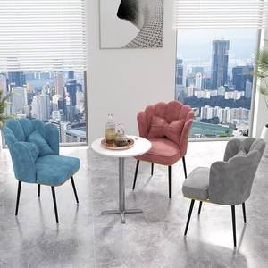 Sillas de Tocador para Dormitorio para Chicas <span class=keywords><strong>Gamer</strong></span> con Cómodo Reposapiés de Madera y Almohada Lumbar Casual Silla de Salón Escritorio de Oficina Rosa para Tienda de Belleza - Product Image 5