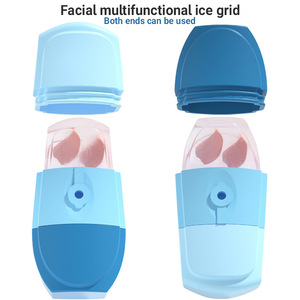 Rodillo <span class=keywords><strong>Facial</strong></span> de Silicona de Doble Extremo con 3 Secciones, Masajeador Portátil de Terapia Fría para Aliviar la Hinchazón de la Piel Después de Tratamientos de Belleza - Product Image 2