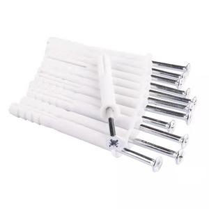 Vis d'expansion en plastique 8x60mm 8x80mm à tête cruciforme en acier pour fixation murale d'armoires, blanc - Product Image 1