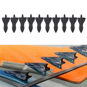 Antenne de toit de voiture style aileron de requin en plastique ABS, lot de 10 pièces, kit carrosserie, installation adhésive - Product Image 5