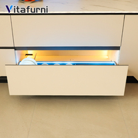 Vitafurni moderne LED accessoires de cuisine nouvelle armoire cloisonnée plat tiroir organisateur en alliage d'aluminium tirer panier de rangement