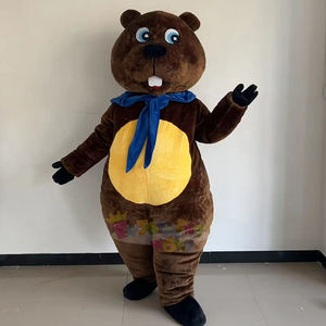 Costumi Mascotte Personalizzati di Animali Cartoon, <span class=keywords><strong>Costume</strong></span> da Castoro Marrone Scuro per Adulti, per Feste di Carnevale e Promozioni - Product Image 2