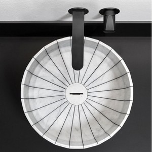 Per Antonio Lupi moderna pietra ceramica Fonte lavabo lavabo per lavaggio a mano e lavaggio uso per bagno e Hotel include scolapiatti - Product Image 5