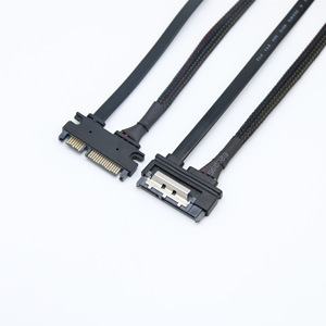Cable para disco duro Sata715 con contactos de resorte, cable de datos de interfaz macho-hembra negro para conexión a computadora - Product Image 1