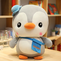 Peluche pingouin de dessin animé douce avec rembourrage en coton PP pour filles de 8 à 13 ans, cadeau d'anniversaire, poupée à câliner