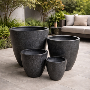 Pots à plantes en fibre de verre prêts à être expédiés, grands pots décoratifs blancs pour hôtel, bureau, jardin, prix de gros, faible MOQ - Product Image 1