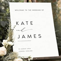 Panneau de mariage personnalisé en plexiglas, affiche en acrylique, impression, décoration d'entrée de mariage, panneau de bienvenue de mariage