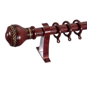 Window Customize Window Decoration <strong>Curtain</strong> <strong>Pole</strong> ,<strong>wooden</strong> <strong>Curtain</strong> Rod Set Metal CLASSIC Durable Aluminum Alloy PU Printing Process - Product Image 1