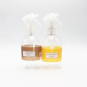 250 ml Clear Round shape PET plastic trigger spray bottle Empty Plastic Mist Spray Bottles