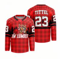 Maillot de hockey sur glace vintage pour hommes, impression par sublimation OEM, broderie et techniques de strass, écologique, séchage rapide