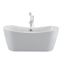 Baignoire en acrylique de petite taille au design japonais autoportante 58 pouces 62 pouces 147cm 158cm 150cm 160cm